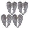 4Pcs Brooch Pin Diamond Angel Wing Pattern Cute Fashion Lapel