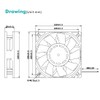Wathai 120mm x 25mm 12V High Pressure CFM Fan Dual