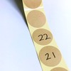 2“ Kraft Brown Round Labels Stickers Roll, 500 Pack