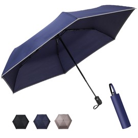 Folding Umbrella, Automatic Open/Close, Lightweight (Industry Ultralight 7.4 oz (210 g) x 39.4 inches (100 cm) Diameter, One-Touch Automatic Opening/Closing Umbrella, Men's, Teflon Super Water