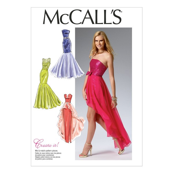 McCall's Patterns MC 6838 A5 6/8/ 10/12/ 14 Sewing Patterns, Multi-Color