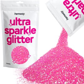 Hemway Chunky Glitter Ultra-Sparkle 1/40" 0,025" 0.6mm Cosmetic Safe - Baby-Rosa
