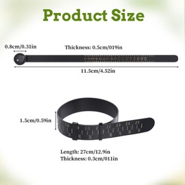 Ptwola 4 Pcs Ring Bracelet Sizer Measuring Reusable Finger Sizing Measure Tool Plastic Wrist Sizer Universal Ring Size Jewelry Measurer Ruler 1-17 US with Magnified Glass for Women Men