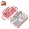 lvifloae Divided Food Box Portable Insulated 304 Stainless Steel Box