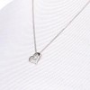 Bloom 0772-1561-0019-0000 Silver Rhodium Plated Cubic Zirconia Heart Necklace, Silver,