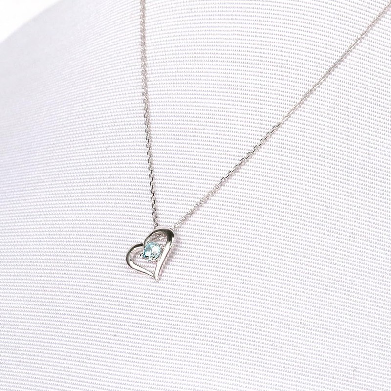 Bloom 0772-1561-0019-0000 Silver Rhodium Plated Cubic Zirconia Heart Necklace, Silver,