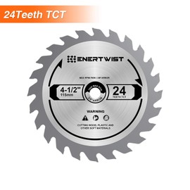 ENERTWIST 4-1/2 Inch Compact Circular Saw Blade Set, Pack of 4-Pieces TCT/HSS/Diamond Saw Blades Assorted for Wood/Plastic/Metal/Tile Cutting, 3/8in Arbor, ET-CSA-4