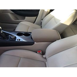 Auto Console Covers- Fits The Infinity M37 2011-2013 Console Armrest Cover Waterproof Neoprene Fabric - Tan