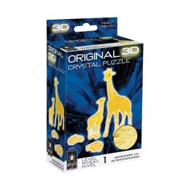 BePuzzled New - BePuzzled 3D Crystal Puzzle - Giraffe and Baby: 38 Pcs - Ages 12+