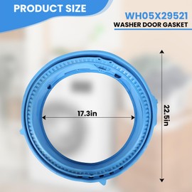 WH05X29521 Washer Door Gasket Seal for GE GFW550SSN0WW GFW550SSN1WW GFW550SSN2WW GFW550SSN4WW GFW550SSN5WW GFW550SPR5RS GFW550SPN0DG GFW550SPR4RS, Replace AP6983548, PS12743602, EAP12743602, 4978358