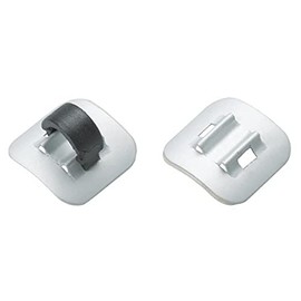 Jagwire 4 x Alloy Stick-on Cable Guide Silver/Black, Alloy Stick-On, Silver