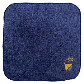 Imabari Towel x Smilish Navy Mini Towel Handkerchief Boys 3 Piece Set with Name Space (Syacht, Car & Smiley Star)
