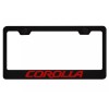 MVP Toyota Corolla Black License Plate Frame