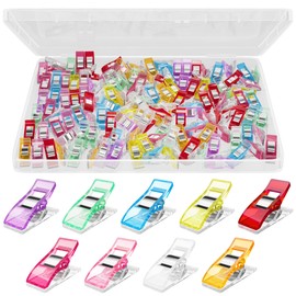 Bofoho 100pcs Sewing Clips Multipurpose Quilt Clips for Fabric Multi-Colored Plastic Sewing Quilting Supplies Craft Clips for Small-Scale Projects and Crafting Tools Accessories