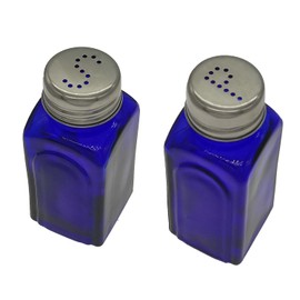 Sunwish homewares Ritadeshop Retro Glass Salt and Pepper Shakers Set (2, Cobalt Blue)