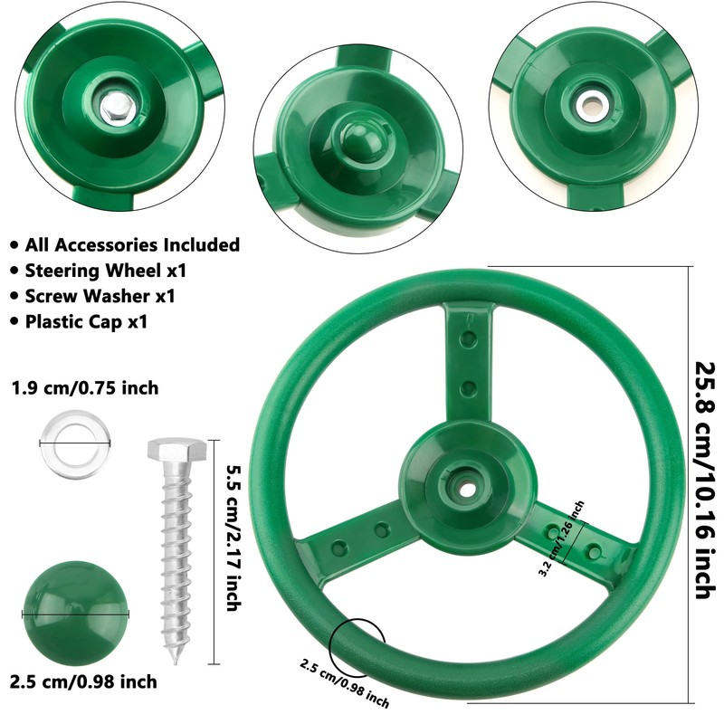 Haconba 2 Pack Steering Wheel Playset Plastic Pirate Ships Wheel