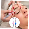 WOONEKY 4pcs Stainless Steel Eyebrow Tweezers Assorted Eyebrow Clips Clamps