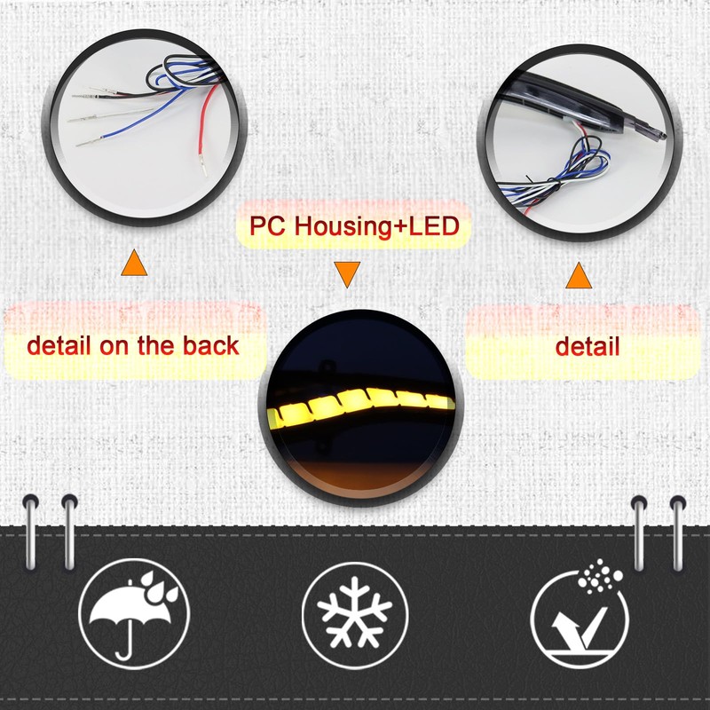 BINQIGOO LED Side Mirror Marker Light for Infiniti Q50 Q60
