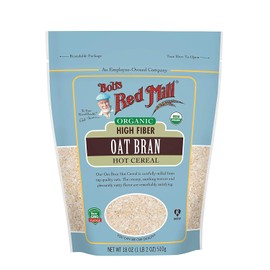 Bob's Red Mill Organic Oat Bran Hot Cereal 18 Ounce (Pack of 2)
