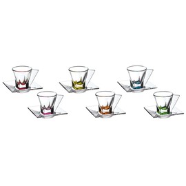 Fusion Crystal Multicolor Espresso Set