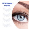 Baluue 12pairs White Faux Eyelashes of Lightweight Makeup Lashes for