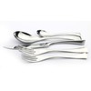 JANKNG 20-Piece 18/10 Stainless Steel Serrated Steak Knife Flatware Set,