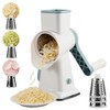 Rotary Cheese Grater hand crank 3 blades with Stronger Suction