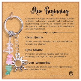 ZUNGHAND Crystal Keychain – Boho Charm for Women – Good Luck Gift, Motivational Spiritual Protection Accessory