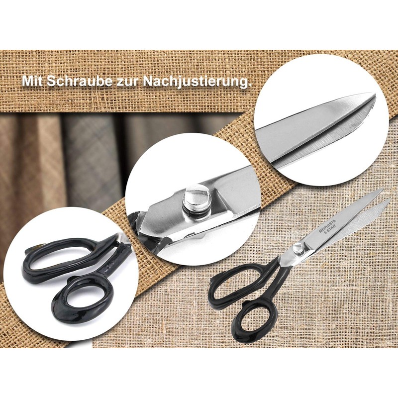 InstrumenteNrw Deutschland Schneiderschere Premium mit Gummierten Super Soft Griffen (8