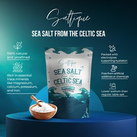 Saltique 1/4lb French Sea Salt Coarse - 100% Natural and Unrefined - Hand-Harvested Mineral Sea Salt (1/4lb coarse)