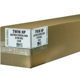 Aluf Plastics HP MAT Twin High Performance 2.0 MIL (eq) Mattress Twin Bag - 50" x 90" (Pack of 50)