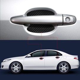 (MHNETY) Universal Nissan Carbon Fiber Car Door Handle Scratch Protection Film Side Sticker Scratch Car Door Protector Film 8pcs