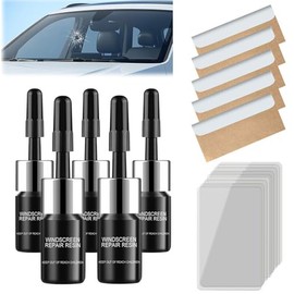LHFLIVE 5Pcs Windshield Crack Repair Kit Auto Glass Nano Repair Fluid Crack Repair Liquid Quick Windshield Repair for Chips and Cracks Car Windshield Window Screen Repair Kit