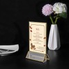 HIIMIEI Acrylic Gold Frames Sign Holders 4x6, Double Sided Table