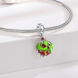 The Poison Apple Charm 925 Sterling Silver Charm Fits Women's Charm Bracelet & N
