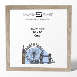 Tailored Frames Oak Wood 30 x 30 cm Single Picture Frames | 240 | Wall Hanging Type | Photo Frame Without Mount