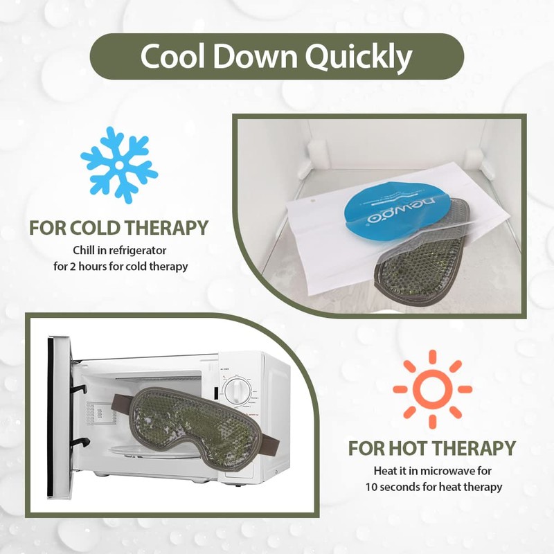 NEWGO Hot Eye Mask Cordless Cooling Eye Mask for Hot