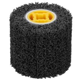 QWORK 4.5 x 4 Inch, 40 Grit Abrasive Wheel & 3/4 Inch Wire Polishing Drum, Versatile Paint