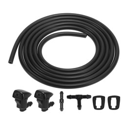 X AUTOHAUX Front Windshield Washer Nozzles Kit for Toyota Solara 2004-2008 2.2 Meters Windshield Washer Hose with 2pcs Connectors Replaces 85381-AE020