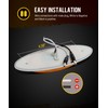 Partsam 10pcs 6.5" LED Marker Lights, Oval Amber 16LED Side