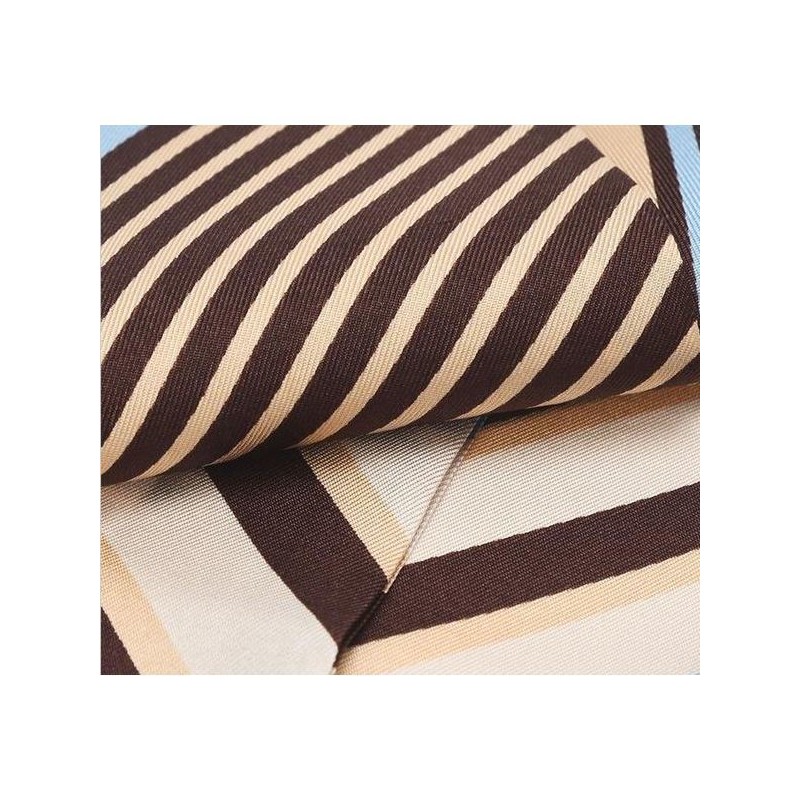 Hazzys (광주신세계)블루 스트라이프 실크100 스카프 HIMU5E813B1 (Shinsegae Gwangju) Blue Stripe