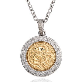 [Cisst liber] Hawaiian Jewelry Necklace, Men's, Women's, Coin, Medal, Coin Necklace, 0.8 inches (20 mm), Pendant, Brand, Rust Free, Surgical Stainless Steel, Hypoallergenic, Silver, Gold, 17.7 - 19.7