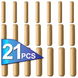 21 Pcs Assorted Wooden Dowels M6 M8 M10 Hard Wood Grooved Plugs Furniture Woodwork Grooved Fluted Pin Craft 6mm 8mm 10mm