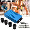 Pocket Hole Screw Jig Dowel Drill Carpenters Woodworking Guides,15 Degree
