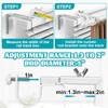 4 Pack Adjustable Curtain Rod Bracket Attachment for Outside Mounted