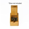 Cusdie Bamboo Dice Tower Foldable Wooden Die Roller Castle Rolling
