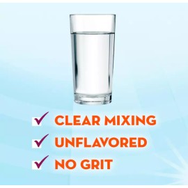 Metamucil Fiber Supplement, Unflavored Clear Mixing Powder, No Grit, No...