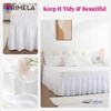 RIMELA White Bed Valance Sheet Single Elasticized Bed Skirt Easy