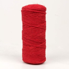 Micomon 300 Feet Red Jute Twine String for Crafts Gift Twine Christmas Twine Packing Materials Durable String for Gardening Applications(Red)