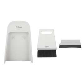 Mini Dustpan Brush Set Broom Dustpan Brush Small Dust Pan 2 Brush 1 Dustpan for Table Countertop Key Board Gray White